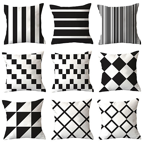 9 pcs Polyester Pillow Cover, Geometric Geometic Simple Classic Square Traditional Classic
9 pcs Polyester Pillow Cover, Geometric Geometic Simple Classic Square Traditional Classic
