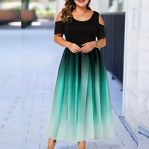 Women's Plus Size Maxi Sheath Dress - Short Sleeves Color Block U Neck V Neck Sexy Daily Loose Purple Red Green L XL XXL XXXL XXXXL XXXXXL XXXXXXL
Women's Plus Size Maxi Sheath Dress - Short Sleeves Color Block U Neck V Neck Sexy Daily Loose Purple Red Green L XL XXL XXXL XXXXL XXXXXL XXXXXXL