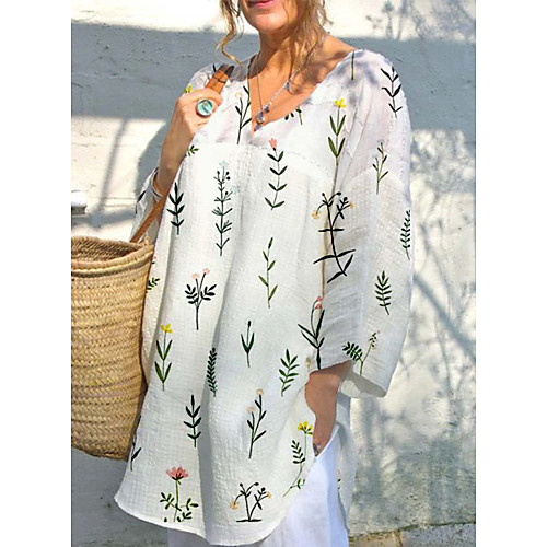 Women's Floral Print T-shirt Daily V Neck White / Yellow / Blushing Pink / Green / Light Blue
Women's Floral Print T-shirt Daily V Neck White / Yellow / Blushing Pink / Green / Light Blue