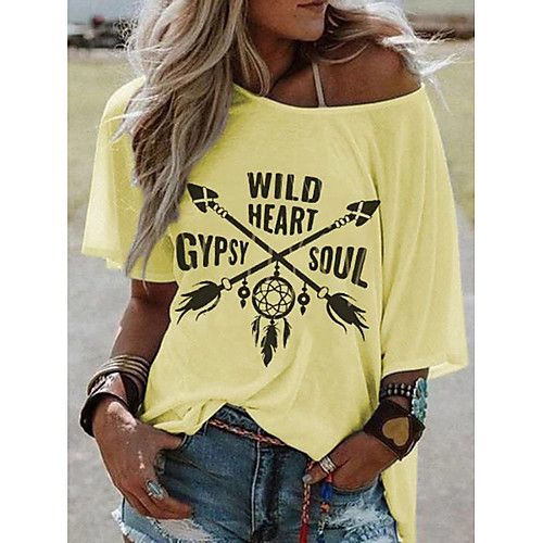 Women's Geometric Fantastic Beasts Print Loose T-shirt Basic Going out Weekend White / Blue / Yellow / Blushing Pink
Women's Geometric Fantastic Beasts Print Loose T-shirt Basic Going out Weekend White / Blue / Yellow / Blushing Pink