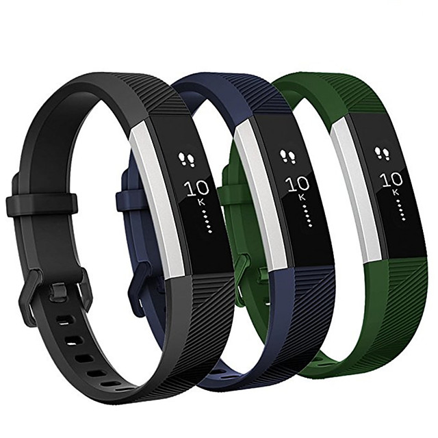 3 pièces Bracelet de montre connectée pour Fitbit Fitbit Alta HR Bracelet Sport Silicone Remplacemen