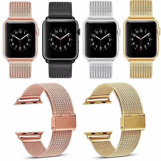 1 pcs Bracelet de montre connectée pour Apple iWatch Series 7 / SE / 6/5/4/3/2/1 Bracelet Milanais B