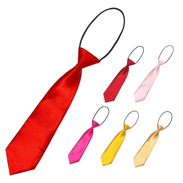 Cravate de travail de mode pour hommes - cravate élastique réglable de couleur unie, vêtements de cé