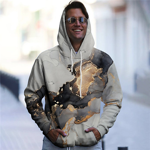 Homme Unisexe Sweat-shirt à capuche Abstrait Imprimés Photos Imprimer du quotidien Des sports 3D eff
