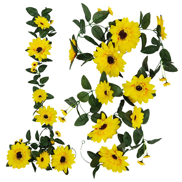 tournesol rotin décoration de la maison tournesol tenture murale décoration de fête de mariage minii