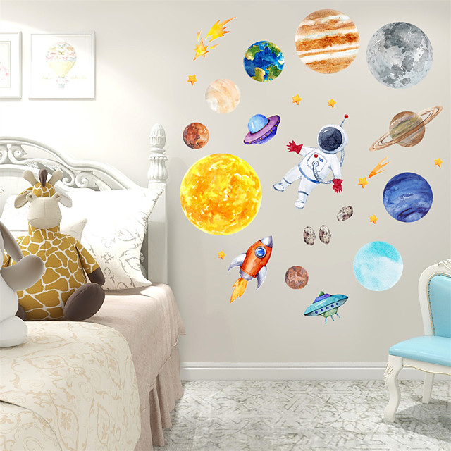 étoiles dessin animé stickers muraux chambre chambre d'enfant maternelle amovible pvc décoration de 