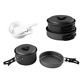 TrackMan 7-piece Portable Camping Cookware Pot Set