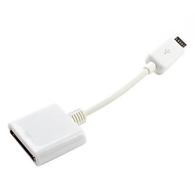 Micro USB Male to Apple 30pin Female Cable for iPhone iPad Samsung Galaxy i9100 i9300 i9250 (White)