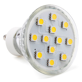3W 80-100lm GU10 LED Spotlight MR16 12 LED Beads SMD 5050 Warm White 220-240V
