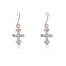 Earring Drop Earrings Jewelry Women Party / Daily / Casual Crystal / Silver Plated / Gold Plated 2pcs