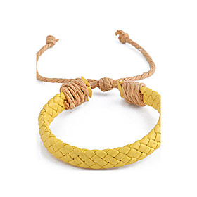 Fashion Pu Weave Leather Strand Bracelet