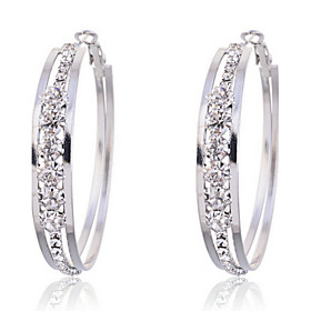 Fashion Alloy Claw Rhinestone Hoop Earrings Classical Feminine Style