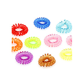 (10 Pcs)sweet Multicolor Silicone Hair Ties For Women
