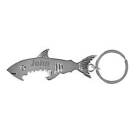 Personalized Engraved Gift Creative Shark Shaped Keychain