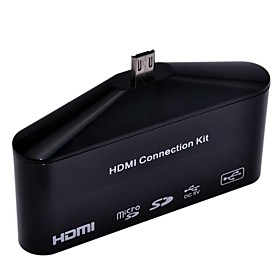 USB OTG-SD TF Card Reader HDMI HDTV Samsung Galaxy S3.S4.Note 2