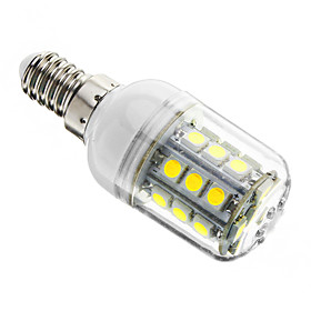 3W 350-400 lm E14 LED Corn Lights T 27 leds SMD 5050 Dimmable Cold White AC 220-240V