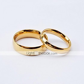 Fashion Simple High Polished Titanium Steel Couple Rings Promis Rings For Couples