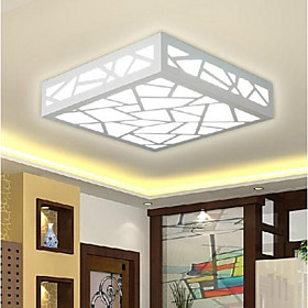 Flush Mount Ambient Light - LED, 90-240V, Warm White / White, LED Light Source Included / 10-15㎡ / LED Integrated