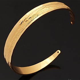 U7 Vintage Bangle For Women Men 18k Real Gold Filled Platinum Plated Bracelets Bangles Christmas Gifts