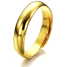 18 K Gold Ms Smooth Simple Ring Opening All Yards
