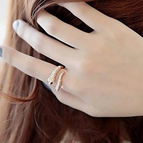 Luremepunk Exaggerated Snake Shape Ring Classical Feminine Style