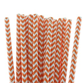 Eco-Friendly Lovely Chevron Paper Straws 18 Colors Paper Drinking Straws for Halloween Party (25 PCS)