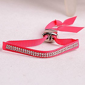 Korea Style Double Row Velvet Crystal Bracelet