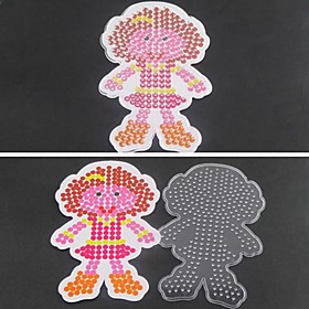1pcs Template Clear Fuse Beads Pegboard Girl Daughter Pattern For 5mm Hama Beads Diy Jigsaw