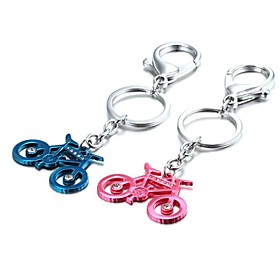 1 Pair 3d Bling Bike Bicycle Zinc Alloy Couple Keychain(first 10 Customers With Box Added)