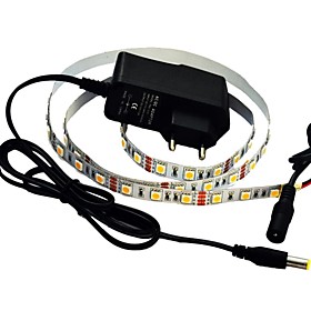 JIAWEN 1M 5W 60x5050SMD 3000-3200K Warm White LED Flexible Strip Light 1A Power (AC 110-240V)