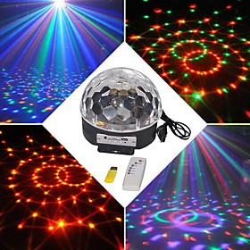 18W RGB LED MP3 Stage Crystal Magic Ball Light EU(AC100-240V)
