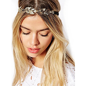 Vintage Gold Leaf Crystal Hairband Headband Head Chain Hair Jewelry Hair Accessires Head Jewelry