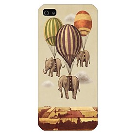 Per Custodia iPhone 5 Fantasia\/disegno Custodia Custodia posteriore Custodia Con elefante Resistente PC iPhone SE\/5s\/5