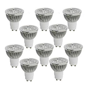 4W GU10 LED Spotlight 4 leds High Power LED Warm White Cold White Natural White 350-400lm 2800-3000/4000-4500/6000-6500K AC 85-265V