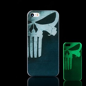 Per Custodia iPhone 5 Fosforescente Custodia Custodia posteriore Custodia Teschio Resistente PC iPhone SE\/5s\/5