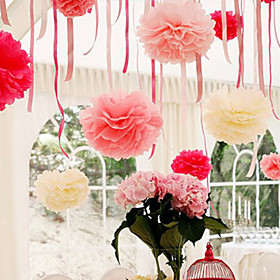 10 Inch Tissue Paper Pom Poms Wedding Party Decor Craft Paper Flowers Wedding(set Of 4)