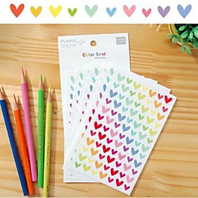 Colorful Funny Heart Sticker Set(6 Pcs)