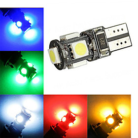 2W T10 Decoration Light 5 SMD 5050 120-150 lm Cold White Red Blue Yellow Green K Decorative DC 12 V