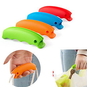 1pcs Silicone Shopping Bag Grip Handle With Keychain Hole(random Color)