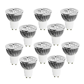 10pcs 4W 400-450 lm GU10 LED Spotlight 4 leds High Power LED Dimmable Warm White Cold White White 220-240