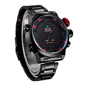 Weide Men Fashion Analog Digital Sport Watch Stainless Steel Stopwatch/alarm Backlight/waterproof Wrist Watch Cool Watch Unique Watch