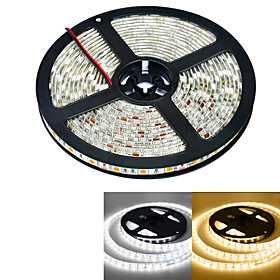 JIAWEN Waterproof 5M 300-5050 SMD 4800lm 3000-3200K / 6000-6500K Warm White / white Light LED Strip Light (DC12V /5M)