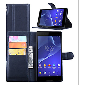 pregede kort lommebok cover for brakett sony Sony Xperia t3 mobiltelefon