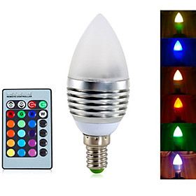 YWXLIGHT 4W 300-350 lm E14 LED Candle Lights A60(A19) 3 leds Integrate LED Dimmable Decorative Remote-Controlled RGB AC 85-265V