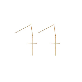 Drop Earrings Copper Cross Silver Golden Jewelry Wedding Party Daily Casual Sports 2pcs