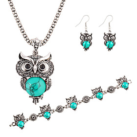 Party Birthday Engagement Gift Daily Casual Turquoise Alloy Earrings Necklaces Bracelets Bangles