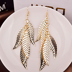 Earring Leaf Drop Earrings Jewelry Women Wedding / Party / Daily / Casual Alloy 2pcs Gold / Silver