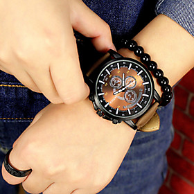 Big Dial Casual Watch Fashion Men Luxury Brand Analog Sports Military Watches Leather Quartz Relogio Masculino Reloj Hombre Wrist Watch Cool Watch