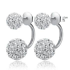 Lureme Korean Fashion 925 Sterling Silver Drill Shambhala Earrings