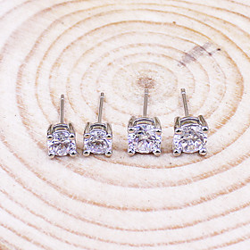 2016 Korean Unisex 925 Silver Sterling Silver Jewelry Earrings Sample Stud Earrings 1pair